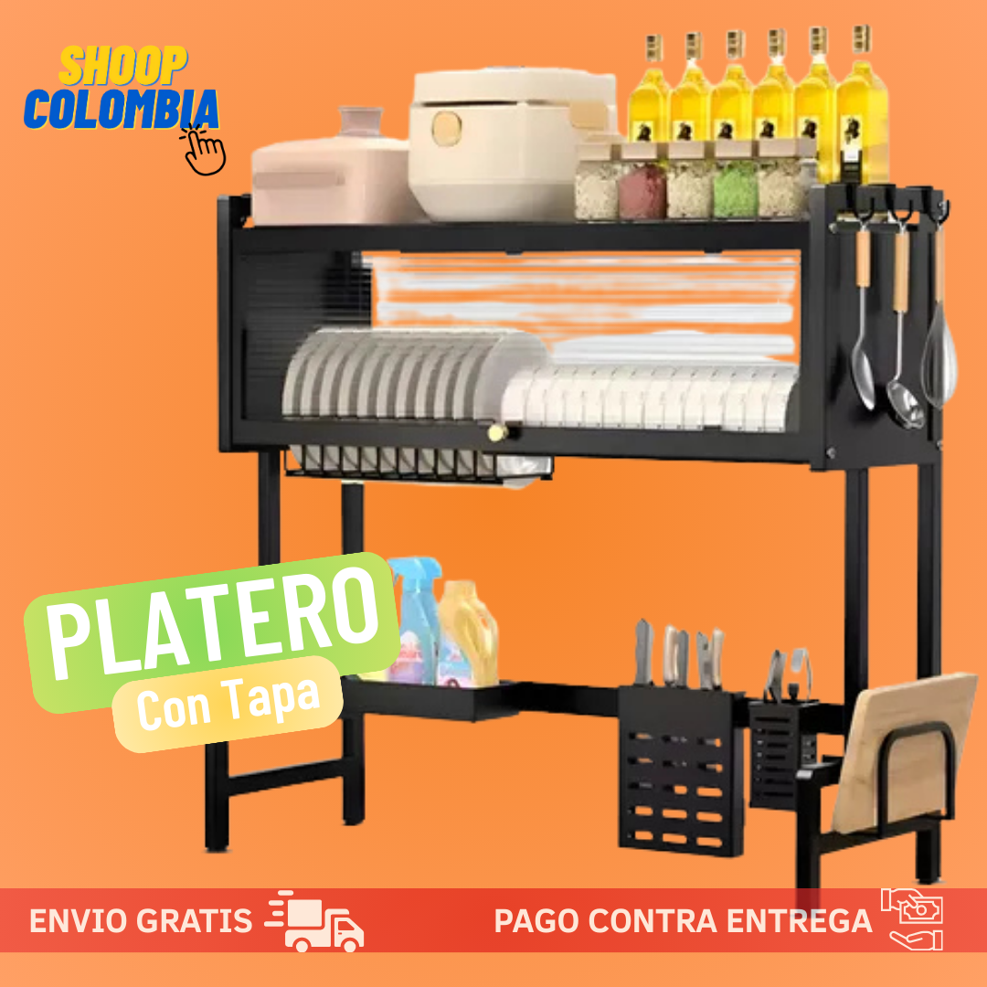 PLATERO ESCURRIDOR CON TAPA