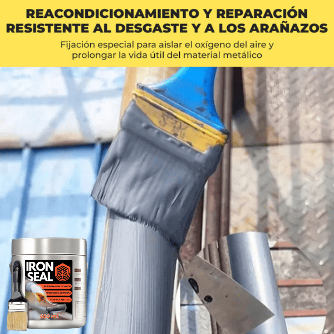 Pintura selladora para metales elimina el oxido y conserva el metal || Promo 2 Tarros de 🔥Iron Seal 400ml