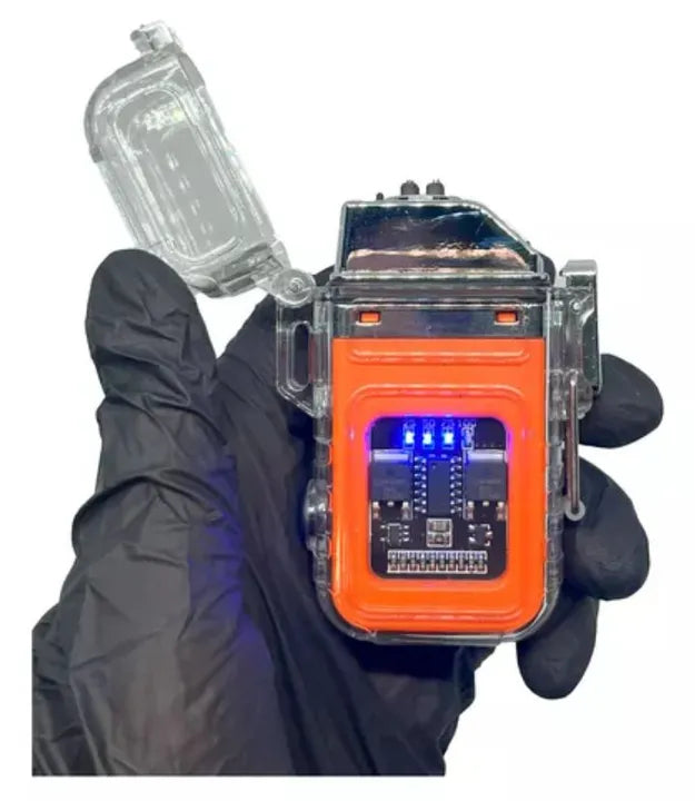Encendedor eléctrico IP68 impermeable de plasma con linterna🔥 resistente al viento, recargable por USB