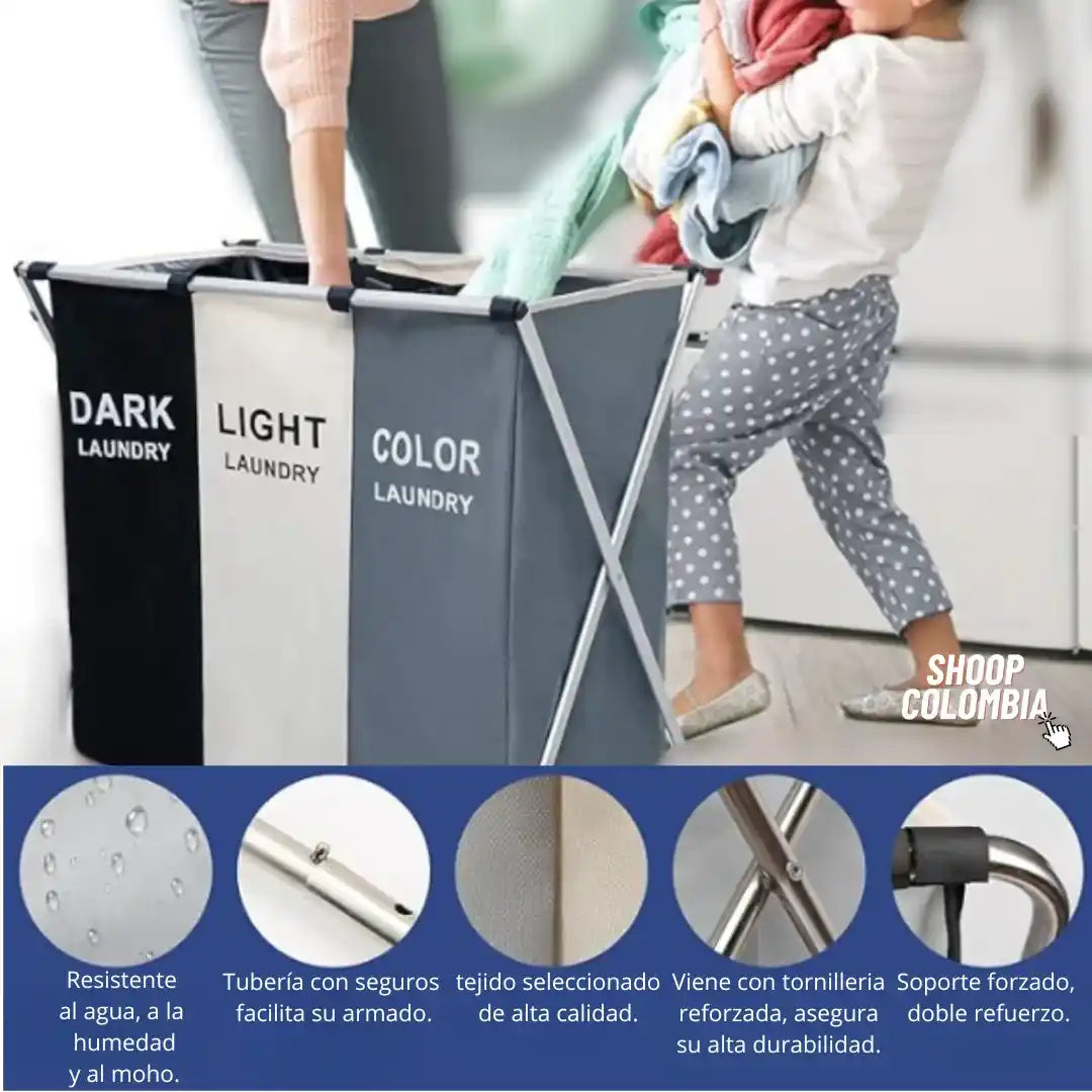 Canasta plegable multiusos x 3