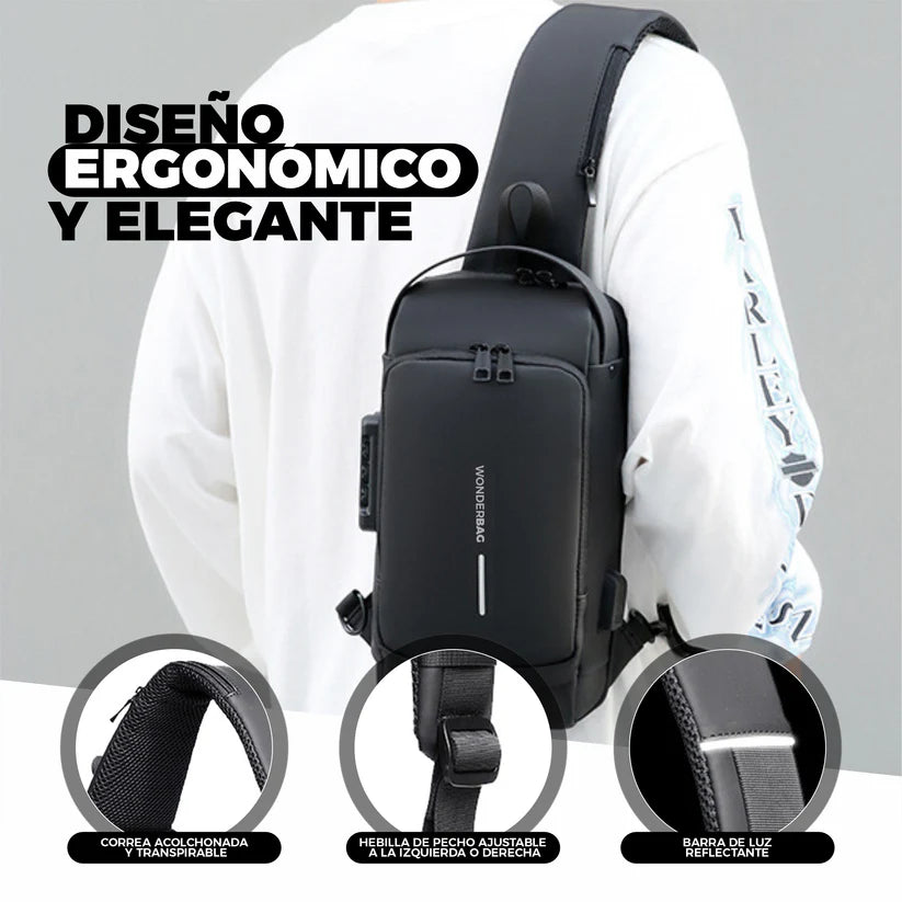 Bolso Cruzado Antirrobo e Impermeable || WonderBag®