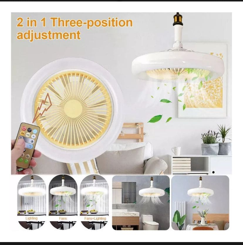 FOCO VENTILADOR 3 EN 1 CON CONTROL REMOTO