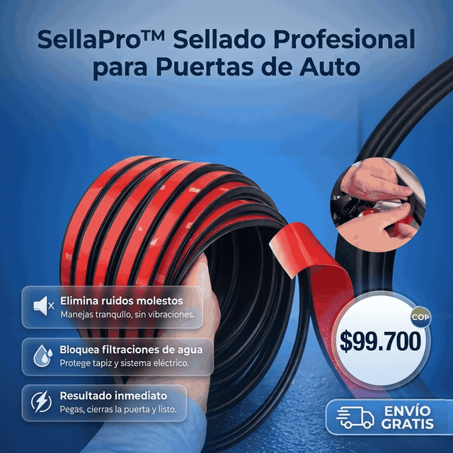 SellaPro™ Sellado Profesional para Puertas de Auto • 6 m