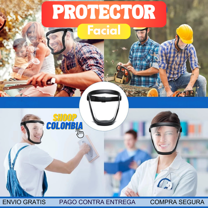 Protector facial antivaho, protector facial de alta definición para proteger los ojos, la nariz, la boca, todo incluido para adultos