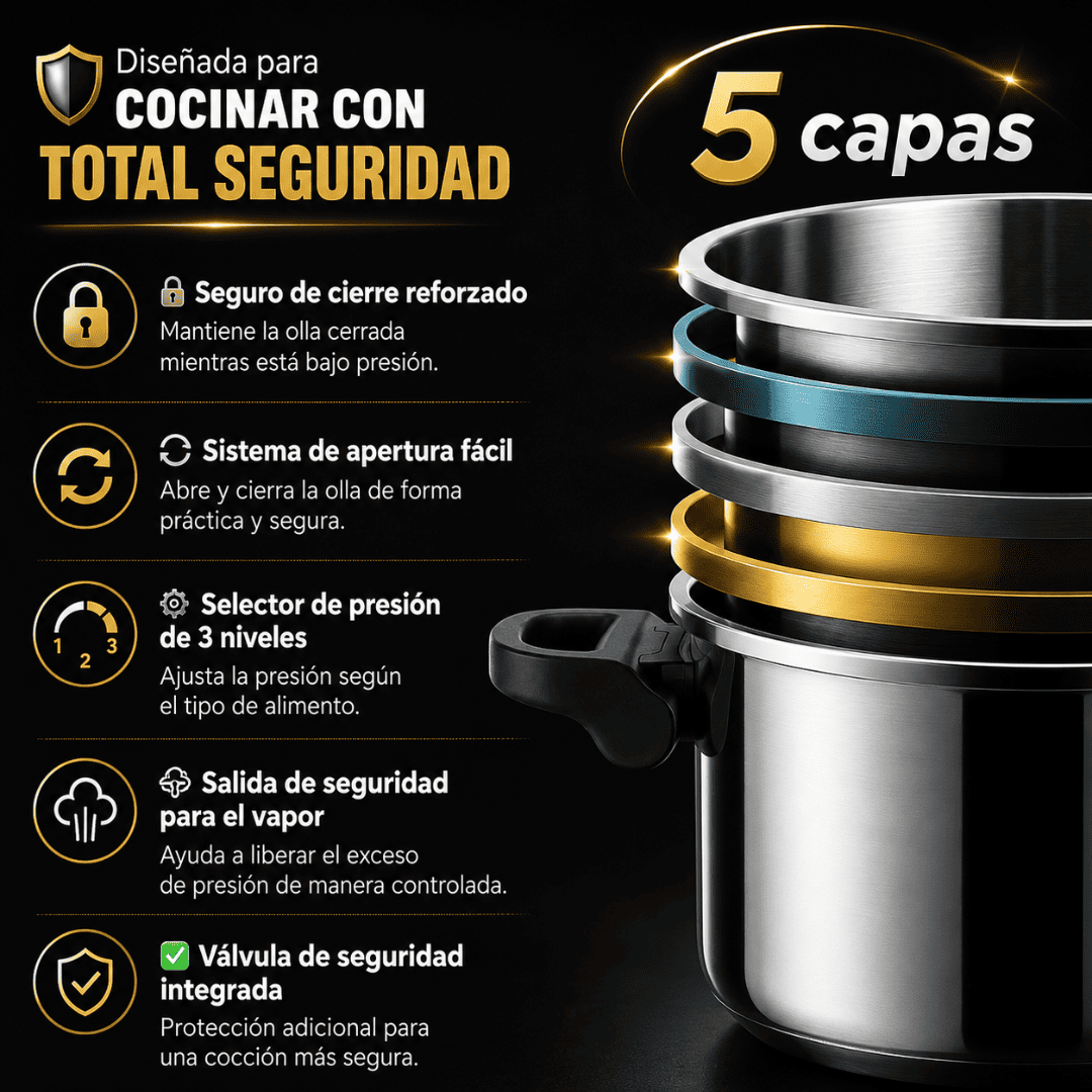 Olla A Presión (acero inoxidable) || INCREIBLE OLLA A PRESION, COCINAR NO DEBE SER UN GASTO EXTRA. AHORRA HOY.