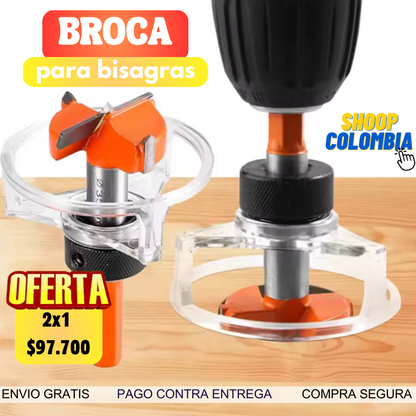 Broca Con Plantilla Para Bisagras || USALA CON TU TALADRO Y TRABAJA MEJOR