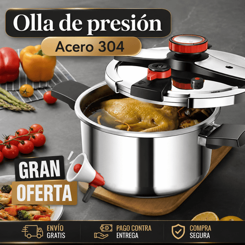 Olla A Presión (acero inoxidable) || INCREIBLE OLLA A PRESION, COCINAR NO DEBE SER UN GASTO EXTRA. AHORRA HOY.
