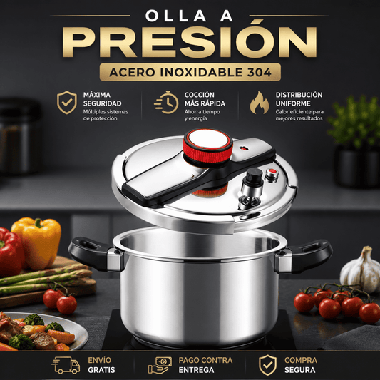 Olla Express Premium Cierre Clip  ||  Acero Quirurgico 304