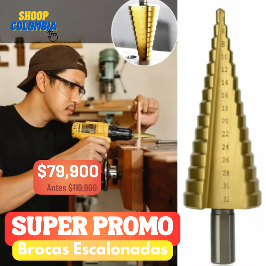 Juego de 6 brocas escalonadas