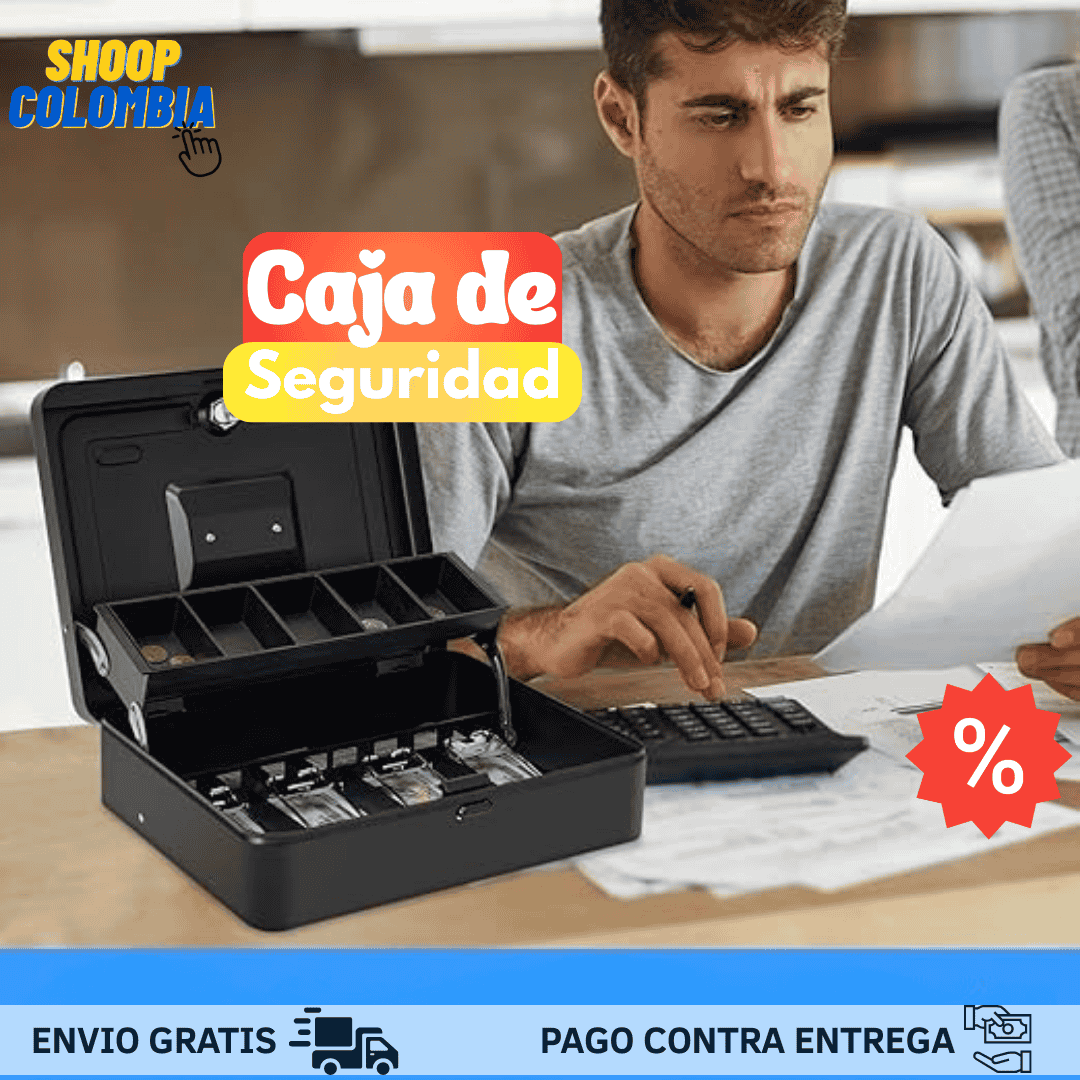 Caja para Dinero acero reforzado con 2 Llaves y Cerradura de Seguridad || ANTI HURTO