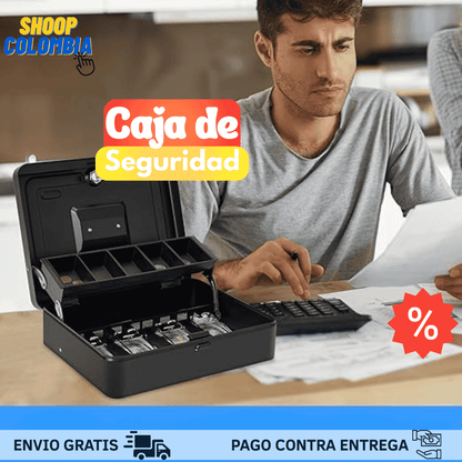 Caja para Dinero acero reforzado con 2 Llaves y Cerradura de Seguridad || ANTI HURTO