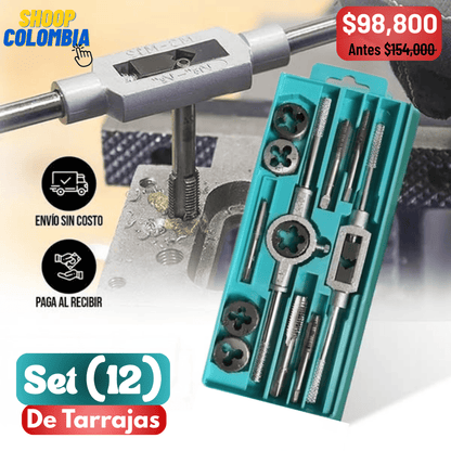 Set de tarrajas 12 piezas || RECUPERA TUS ROSCAS, DALES VIDA NUEVA. ESTE SET DE 12 PIEZAS ES TU SALVACION