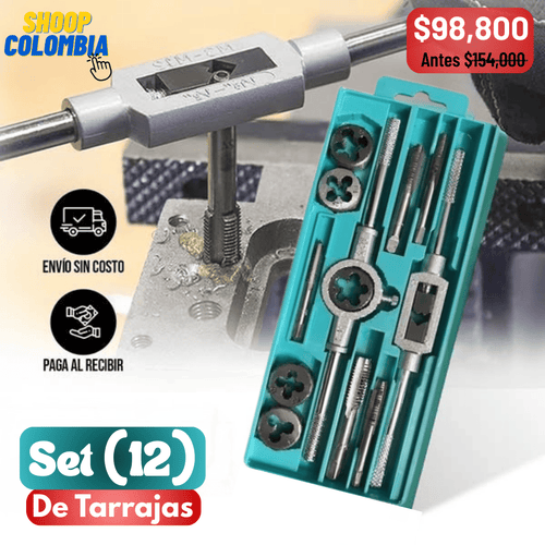 Set de tarrajas 12 piezas || RECUPERA TUS ROSCAS, DALES VIDA NUEVA. ESTE SET DE 12 PIEZAS ES TU SALVACION