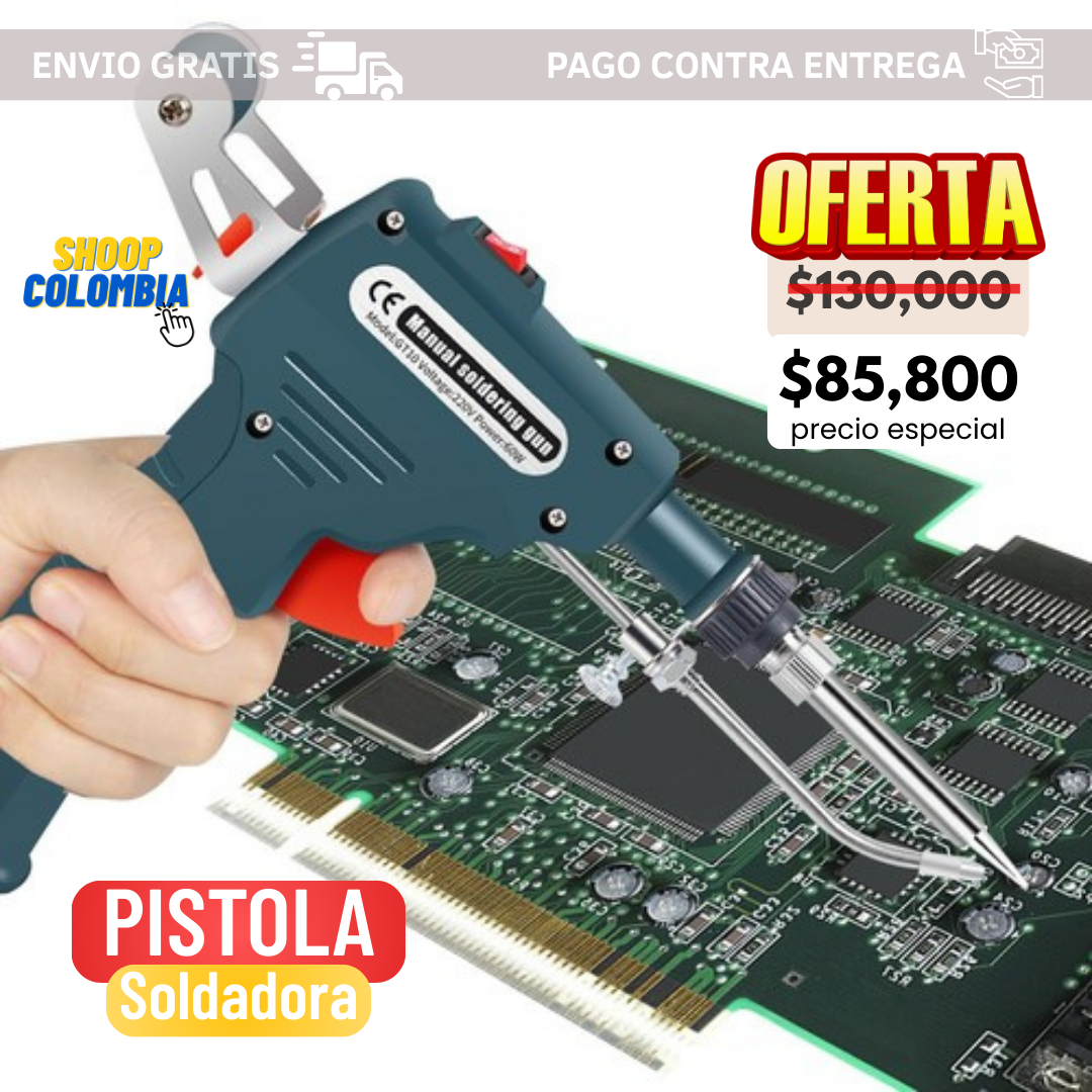 PISTOLA SOLDADORA PROFESIONAL + ROLLO DE ESTAÑO GRATIS