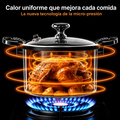 RAPIPOT® OLLA A MICRO PRESION DE ACERO ANTIADHERENTE || OLVIDATE DE PASAR HORAS COCINANDO, COCINA MUCHO MAS RAPIDO.