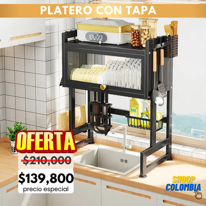 PLATERO ESCURRIDOR CON TAPA