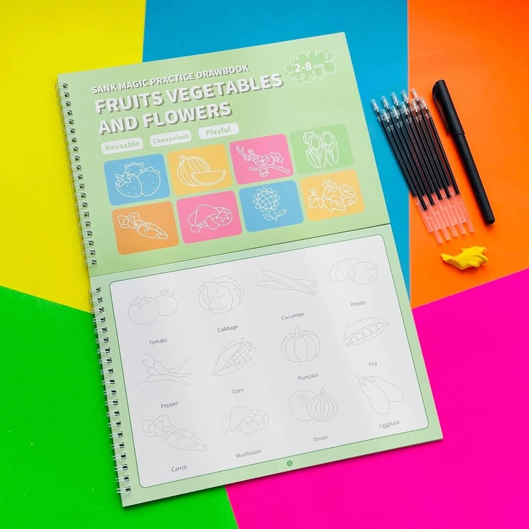 LIBROS MAGICO DE CALIGRAFIA x4 UNIDADES + BOLIGRAFO MAGICO GRATIS || MAGICGROOVE®