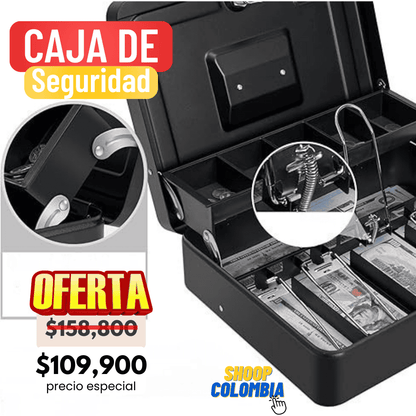 Caja para Dinero acero reforzado con 2 Llaves y Cerradura de Seguridad || ANTI HURTO