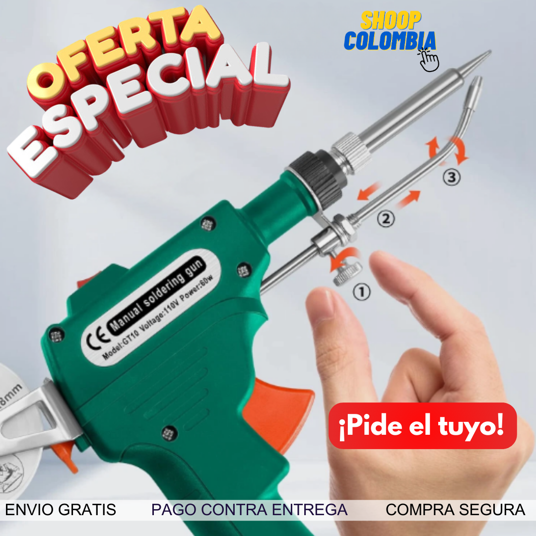 PISTOLA SOLDADORA PROFESIONAL + ROLLO DE ESTAÑO GRATIS