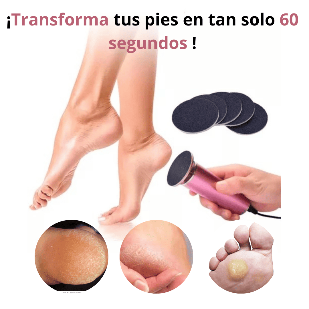 PULIDORA DE CALLOS CON 60 LIJAS EXTRA DE REPUESTO GRATIS