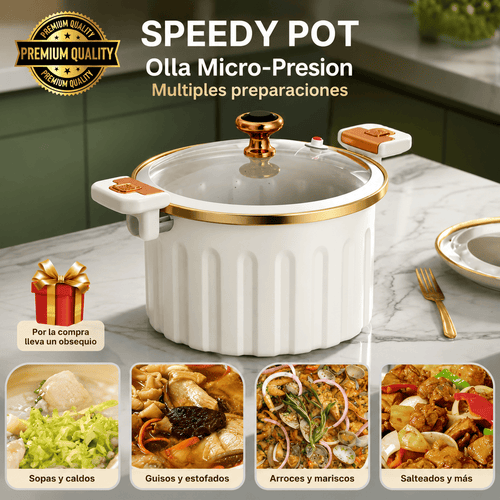 RAPIPOT® OLLA A MICRO PRESION DE ACERO ANTIADHERENTE || OLVIDATE DE PASAR HORAS COCINANDO, COCINA MUCHO MAS RAPIDO.