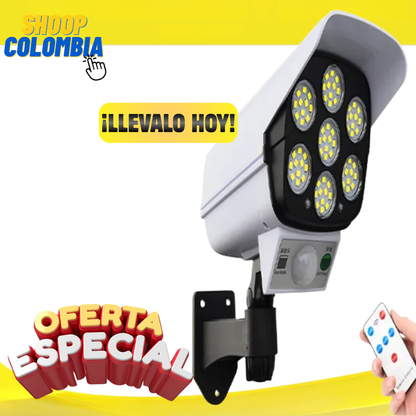 Lampara exterior tipo camara || VIVE MAS SEGURO, LAMPARA EN FORMA DE CAMARA RECARGABLE CON LUZ SOLAR