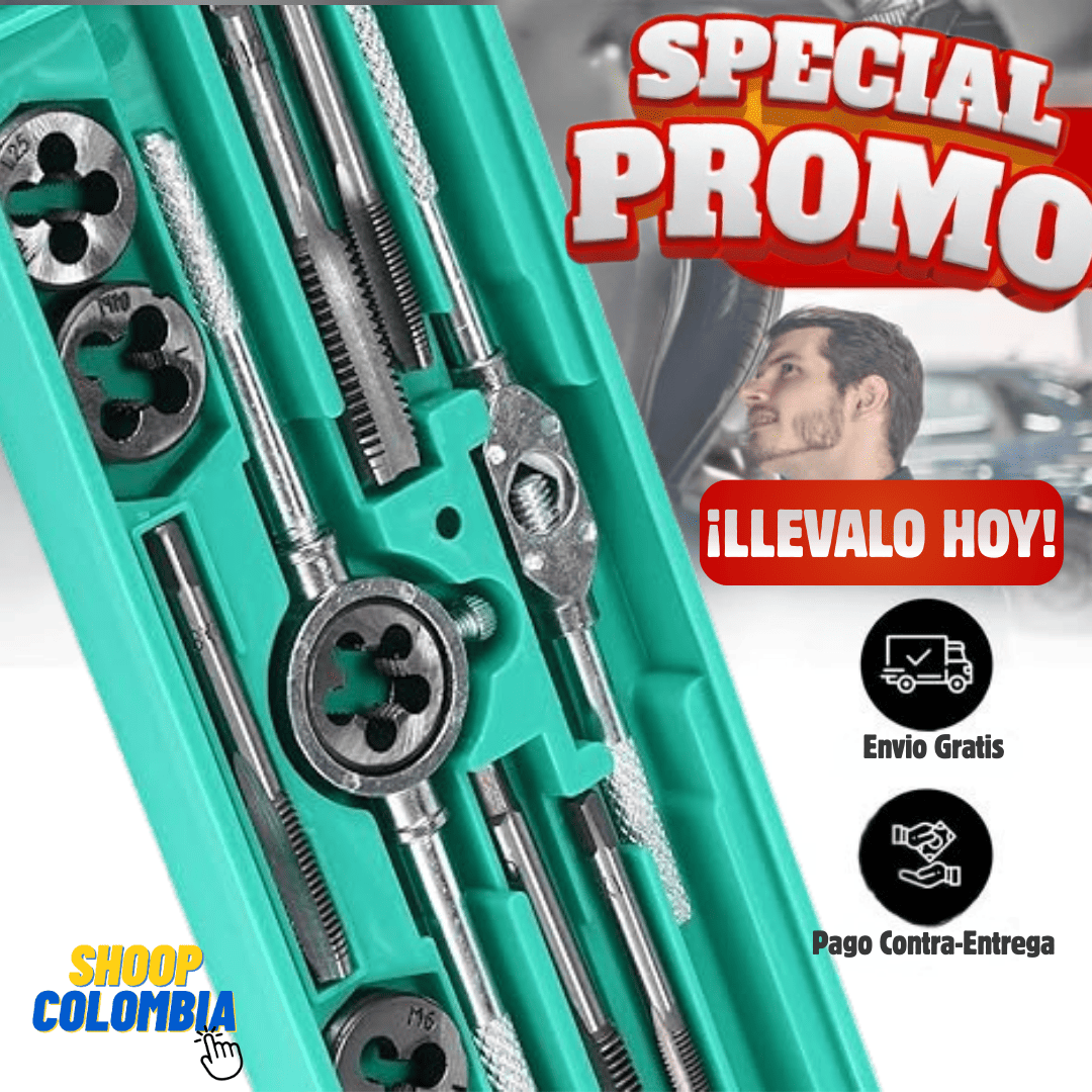 Set de tarrajas 12 piezas || RECUPERA TUS ROSCAS, DALES VIDA NUEVA. ESTE SET DE 12 PIEZAS ES TU SALVACION