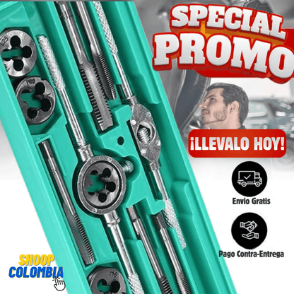 Set de tarrajas 12 piezas || RECUPERA TUS ROSCAS, DALES VIDA NUEVA. ESTE SET DE 12 PIEZAS ES TU SALVACION