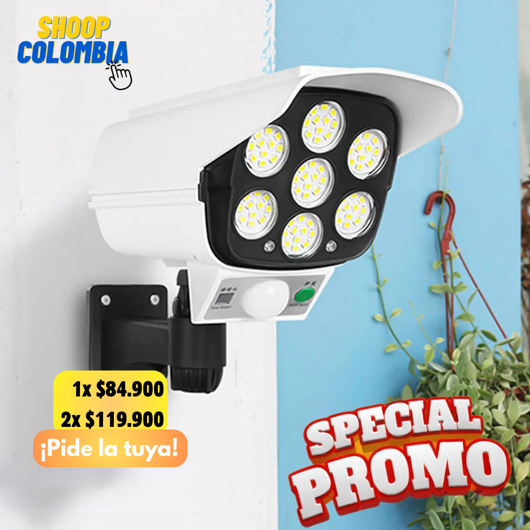 Lampara exterior tipo camara || VIVE MAS SEGURO, LAMPARA EN FORMA DE CAMARA RECARGABLE CON LUZ SOLAR