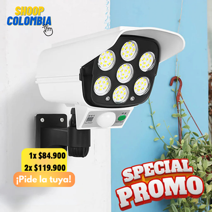 Lampara exterior tipo camara || VIVE MAS SEGURO, LAMPARA EN FORMA DE CAMARA RECARGABLE CON LUZ SOLAR