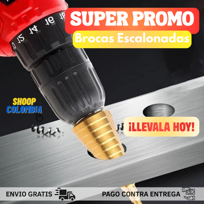 Juego de 6 brocas escalonadas