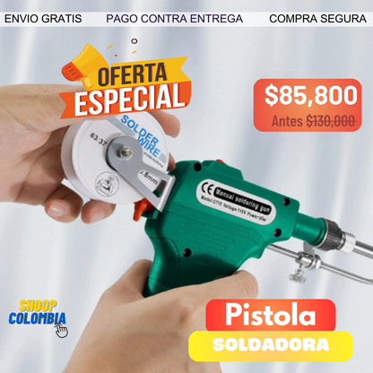 PISTOLA SOLDADORA PROFESIONAL + ROLLO DE ESTAÑO GRATIS