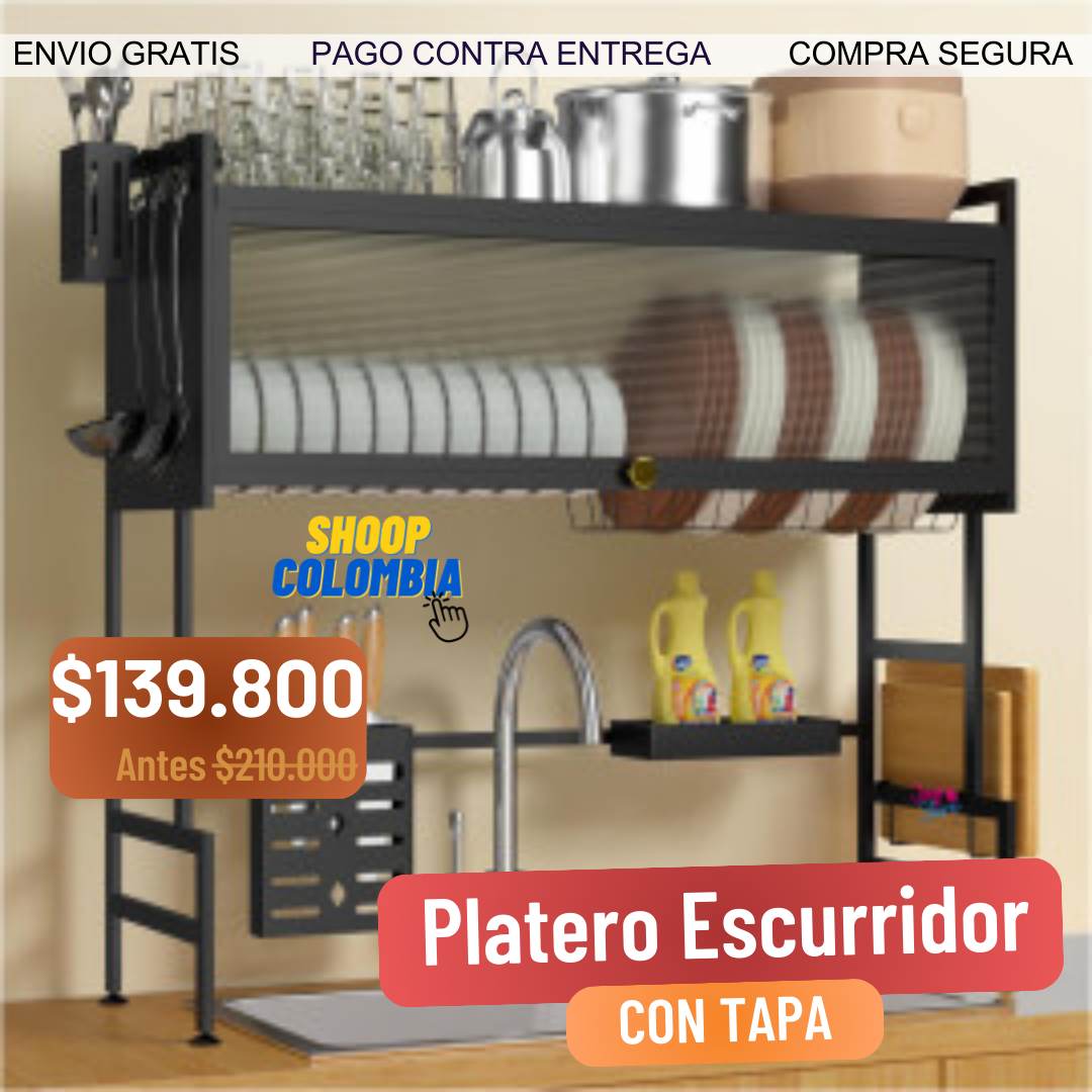 PLATERO ESCURRIDOR CON TAPA