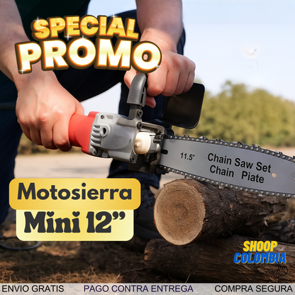 Adaptador mini motosierra 12" || CONVIERTE TU PULIDORA/AMOLADORA EN UNA MOTOSIERRA FUNCIONAL