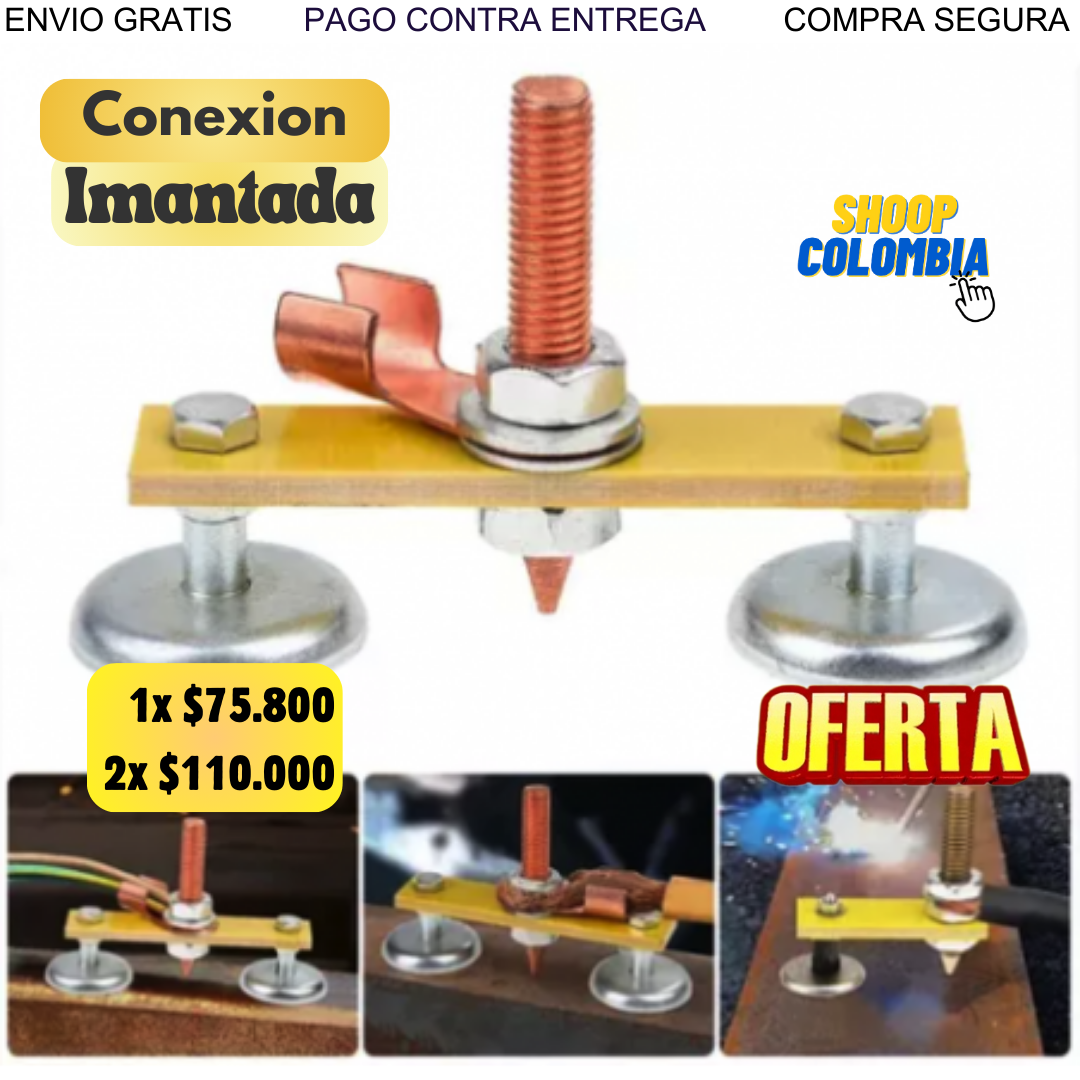 Abrazadera magnética de soldadura de tierra para soldador | Herramientas de cobre