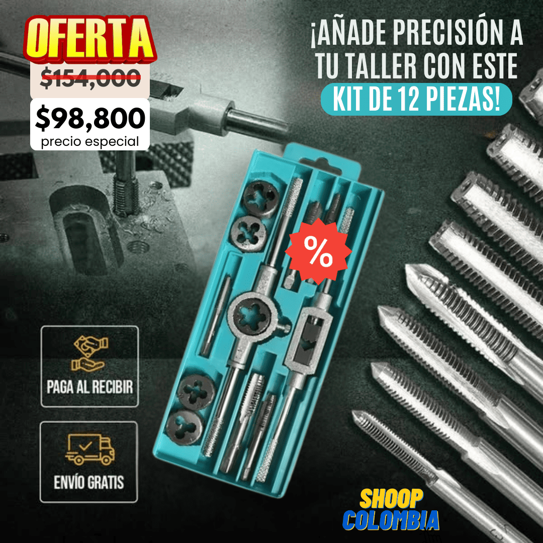 Set de tarrajas 12 piezas || RECUPERA TUS ROSCAS, DALES VIDA NUEVA. ESTE SET DE 12 PIEZAS ES TU SALVACION