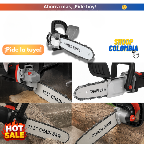 Adaptador mini motosierra 12" || CONVIERTE TU PULIDORA/AMOLADORA EN UNA MOTOSIERRA FUNCIONAL