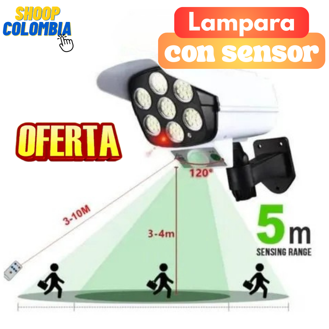 Lampara exterior tipo camara || VIVE MAS SEGURO, LAMPARA EN FORMA DE CAMARA RECARGABLE CON LUZ SOLAR