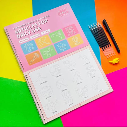 LIBROS MAGICO DE CALIGRAFIA x4 UNIDADES + BOLIGRAFO MAGICO GRATIS || MAGICGROOVE®