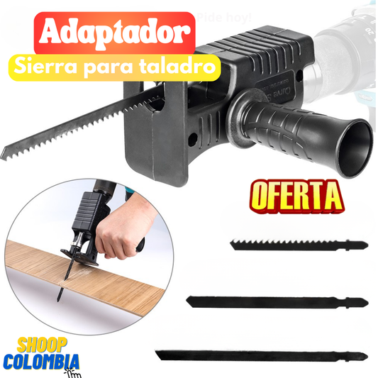 Novedoso adaptador de Sierra para taladro | 3 Hojas multifuncion
