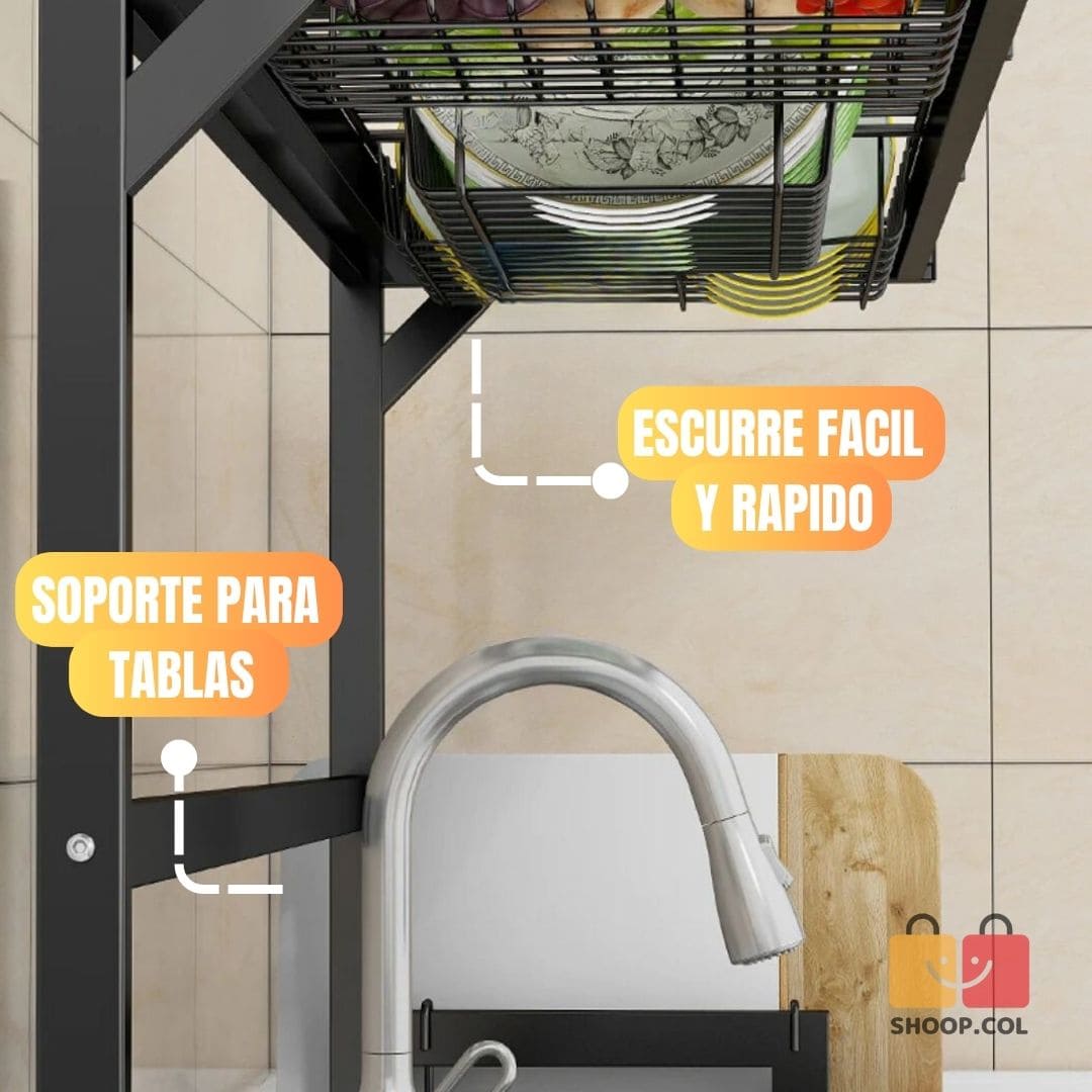 Platero escurridor metalico