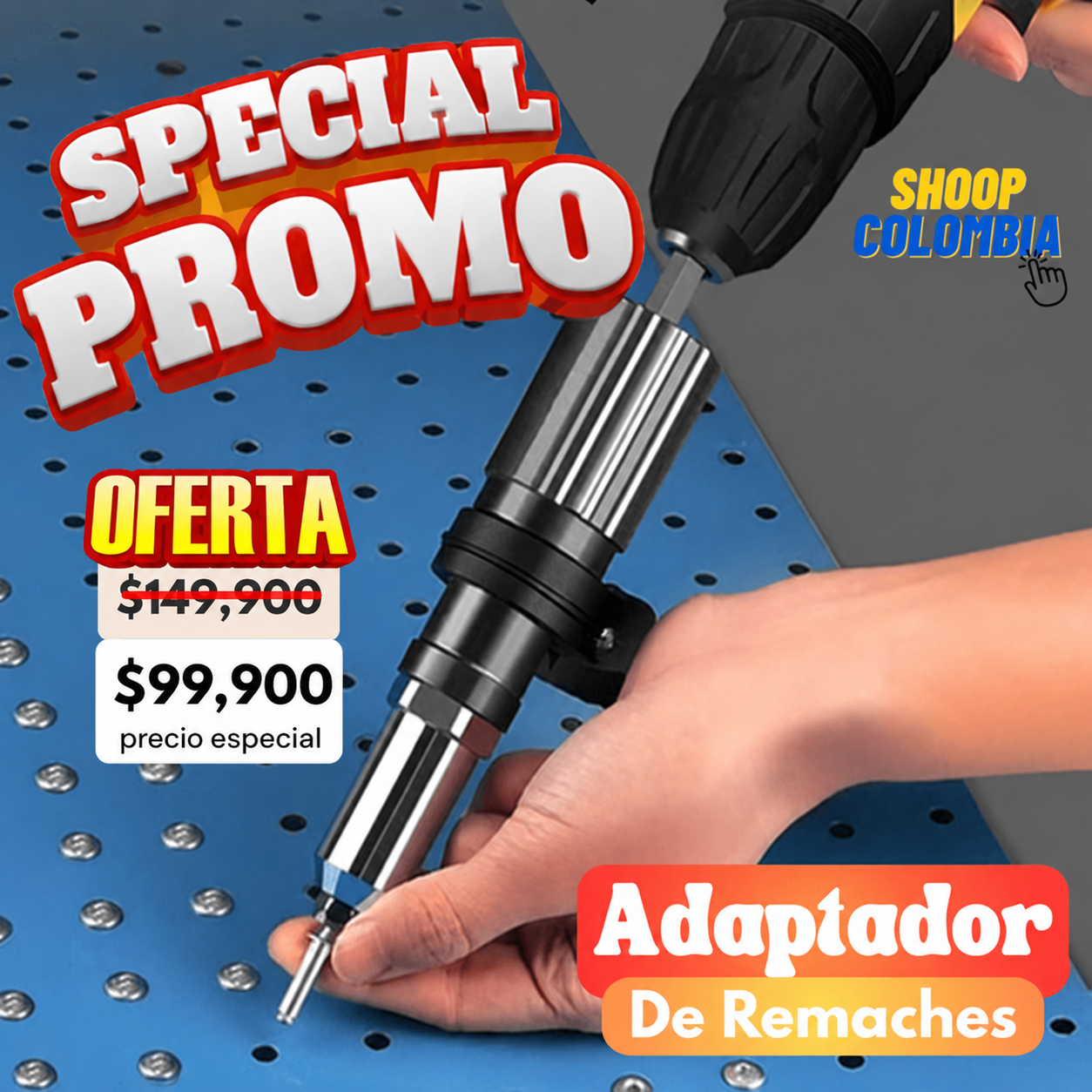 Adaptador de remaches Electrico || ACTUALIZATE AHORA Y CAMBIA LA FORMA EN LA QUE TRABAJAS, AHORRA TIEMPO = AHORRAS PLATA (Copia)