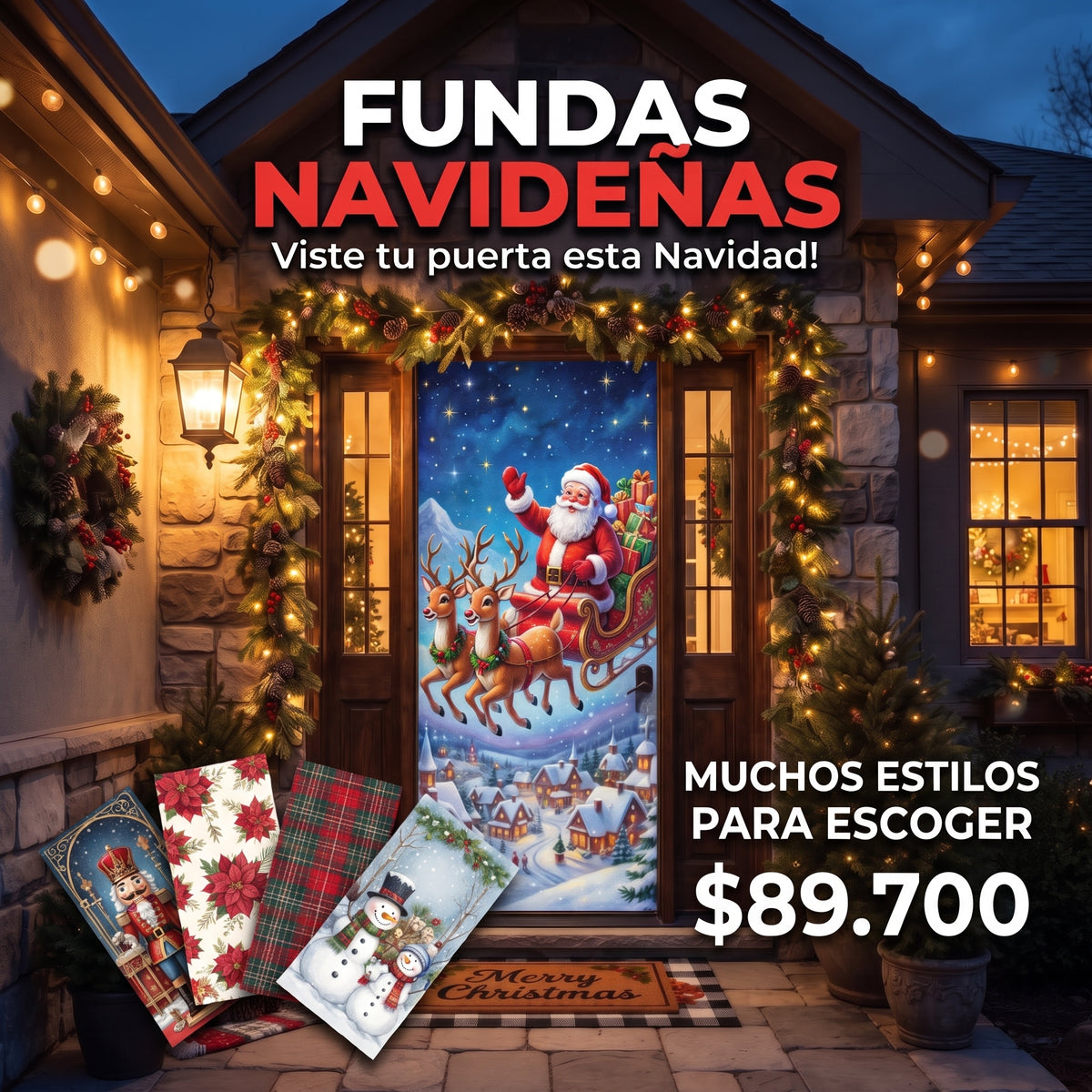 Fundas Navideñas Para Puertas