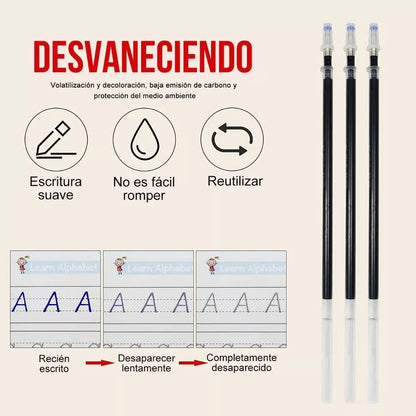 LIBROS MAGICO DE CALIGRAFIA x4 UNIDADES + BOLIGRAFO MAGICO GRATIS || MAGICGROOVE®