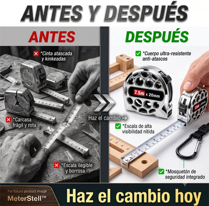 Cinta métrica de alta resistencia 7.5m 25mm || MeterStell™