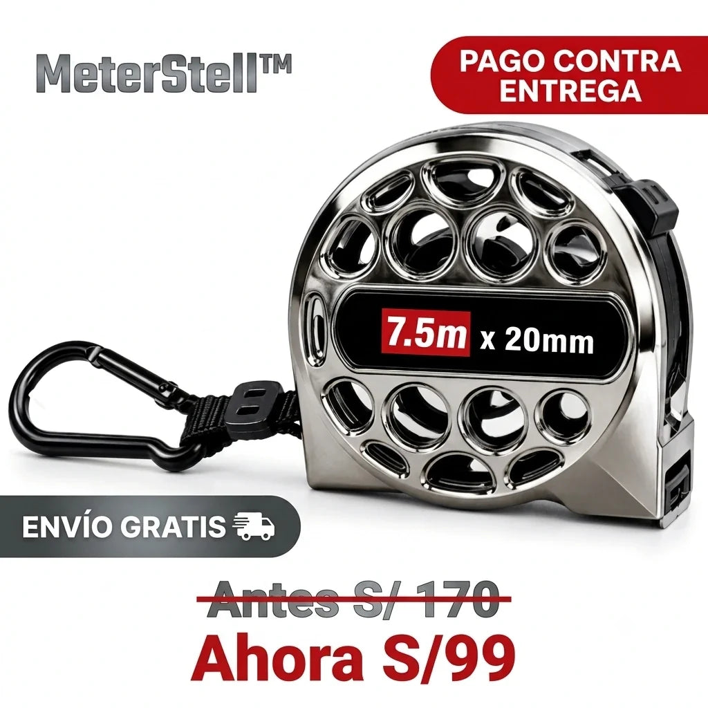 Cinta métrica de alta resistencia 7.5m 25mm || MeterStell™