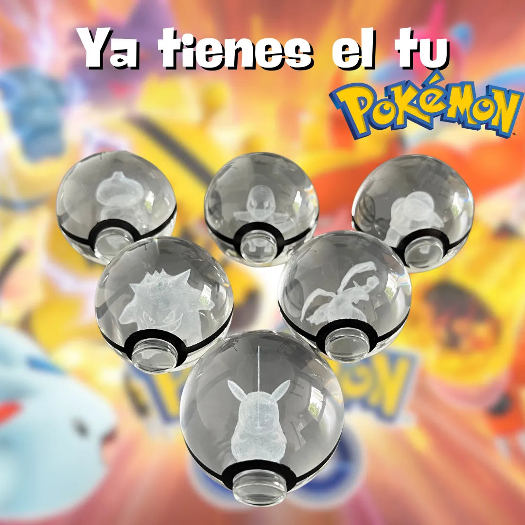 POKEBALL DE CRISTAL 3-D LED || SORPRESA
