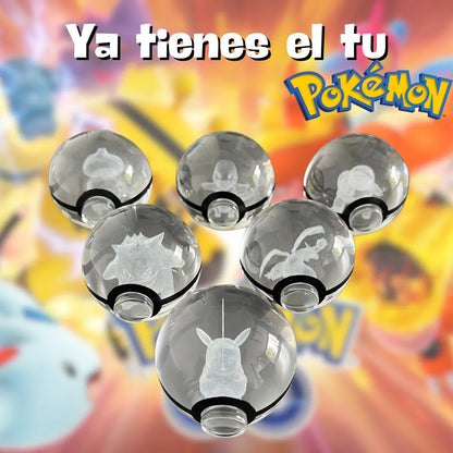 POKEBALL DE CRISTAL 3-D LED || SORPRESA