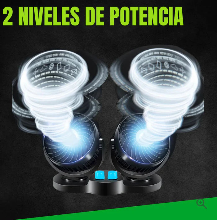 Ventilador de 2 cabezas para auto || CoolAir Pro™