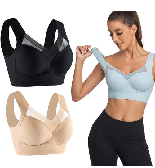 Brasier elastico sin aros moda con faja incorporada | Elegante con realce 2 x 1 ✨